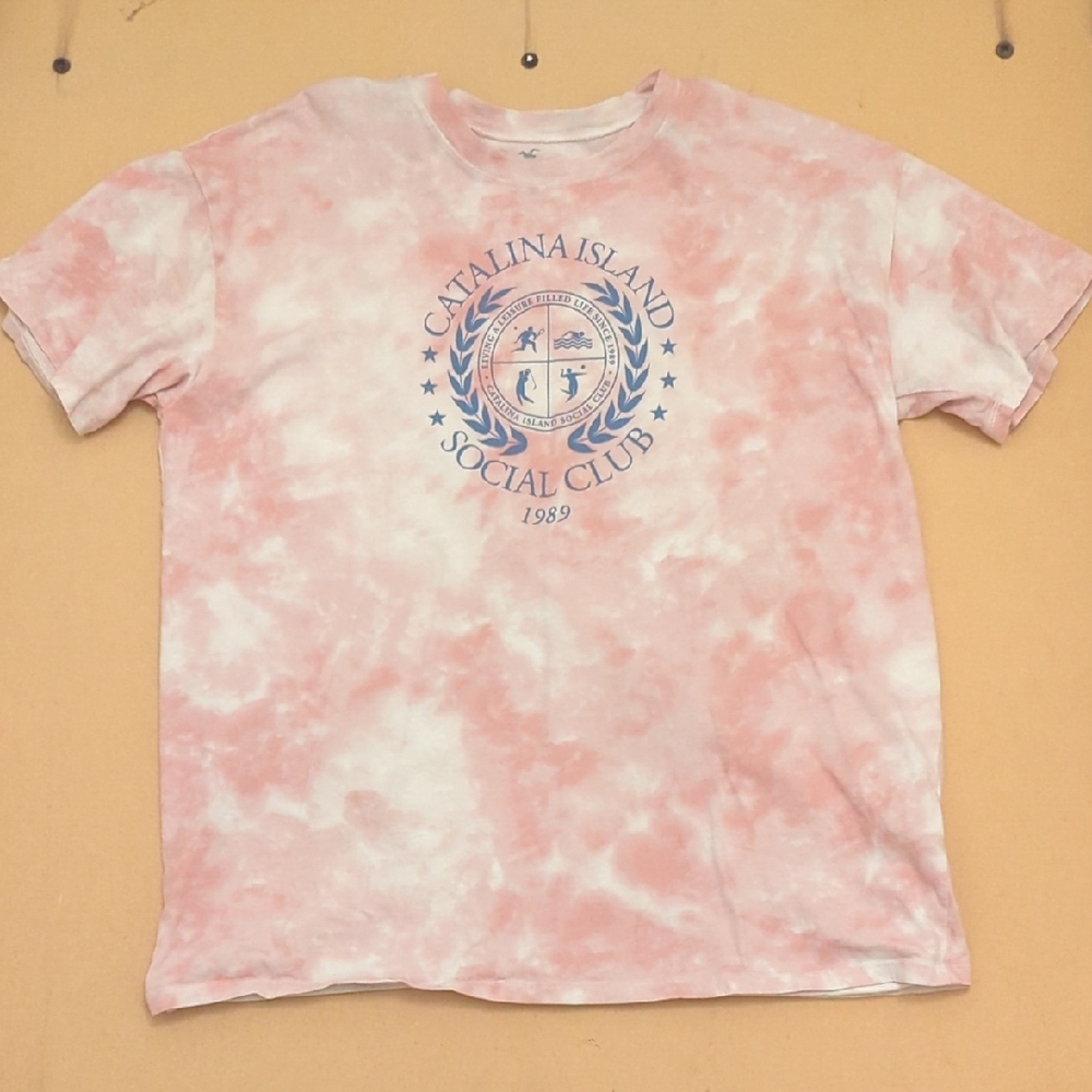 Hollister Kids Light Pink Tie-Dye Tee